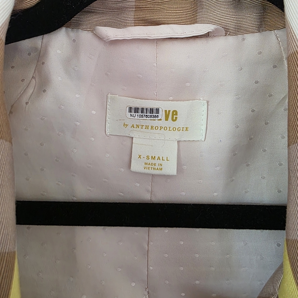 Maeve by Anthropologie Gingham Swing Jacket in a Yellow Size xs - Picture 11 of 15